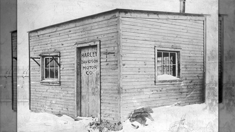 Harley-Davidson first factory historical photo