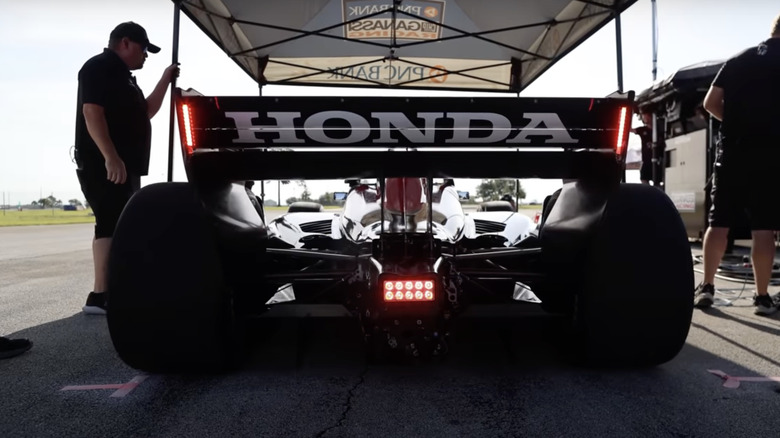 Honda IndyCar parked pit stop