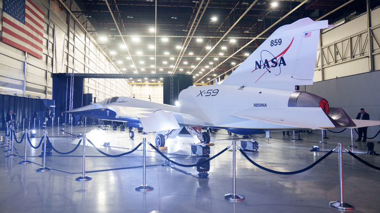 X-59 in the hangar