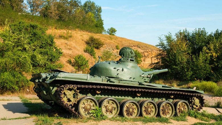 T-72 Tank Parked For Display