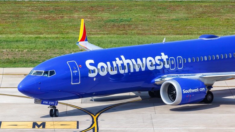 Boeing 737 MAX on airport runway