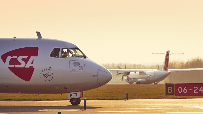 two ATR turboprops