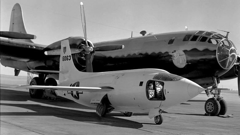 X-1-2 on runway with B-29