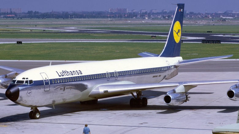 Boeing 707 operated by Lufthansa