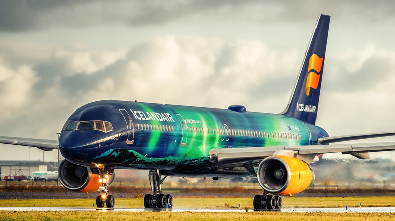 colorful Iceland Air Boeing 757