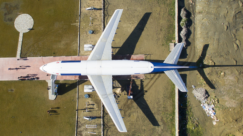 view from above Boeing 757