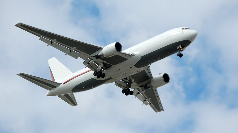 Boeing 767 in clouds