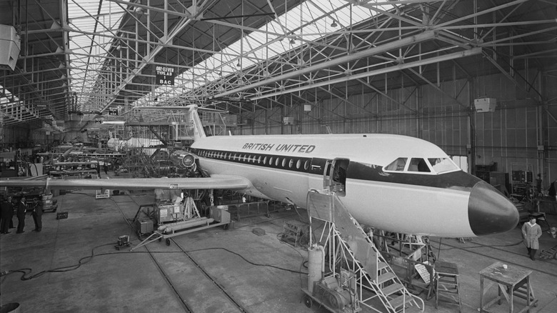 BAC One-Eleven in workshop