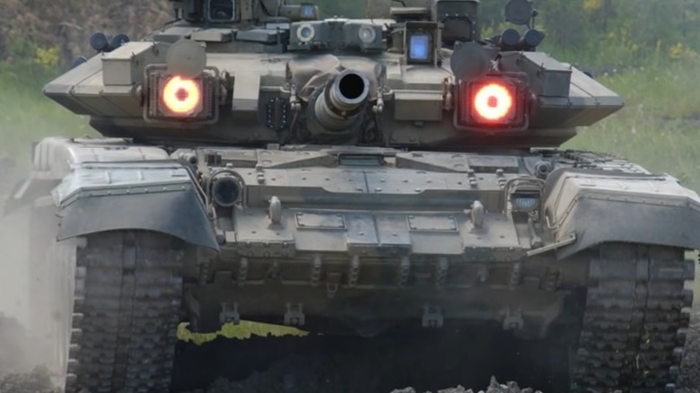 A T-90 Tank Profile With Shtora-1 System Elements Visible