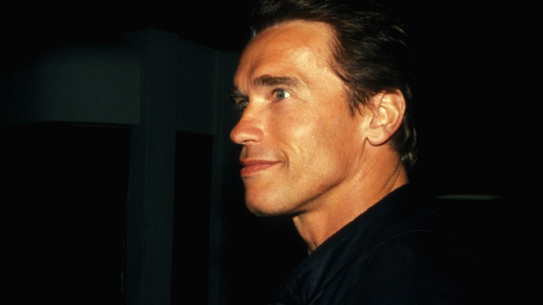 A profile shot of Arnold Schwarzenegger