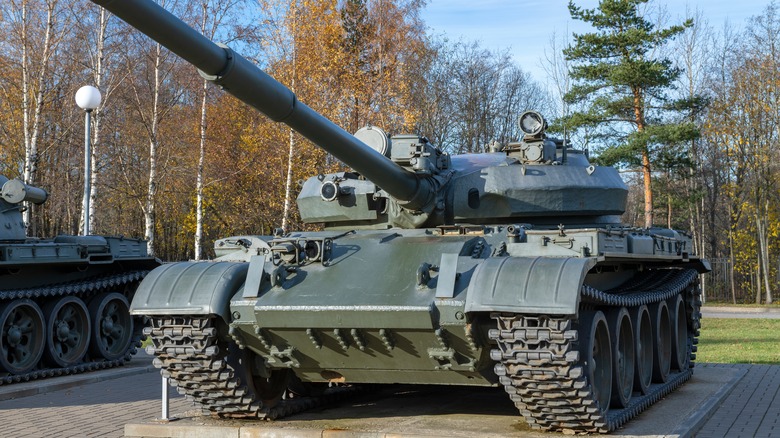 T-62M tank on display 