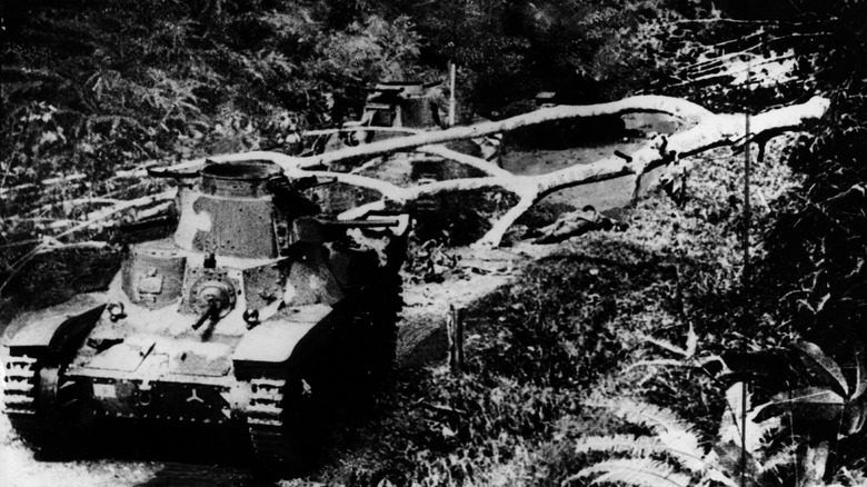 Type 95 Ha-Go tanks in forest