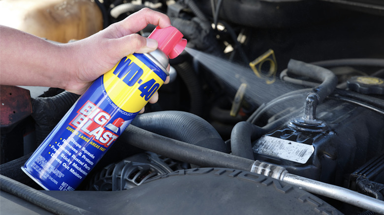 WD-40 used on engine