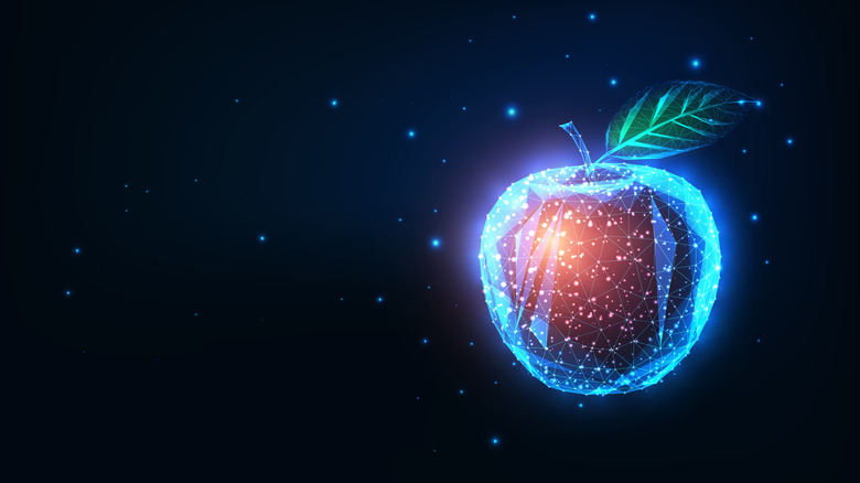 apple 3d graphic vector polygon