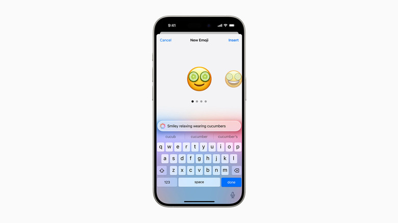 Creating a genmoji on iPhone