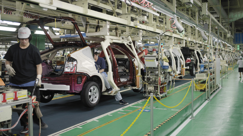 Assembly line for Toyota cars