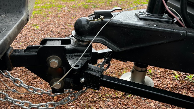 black camper tow and hitch