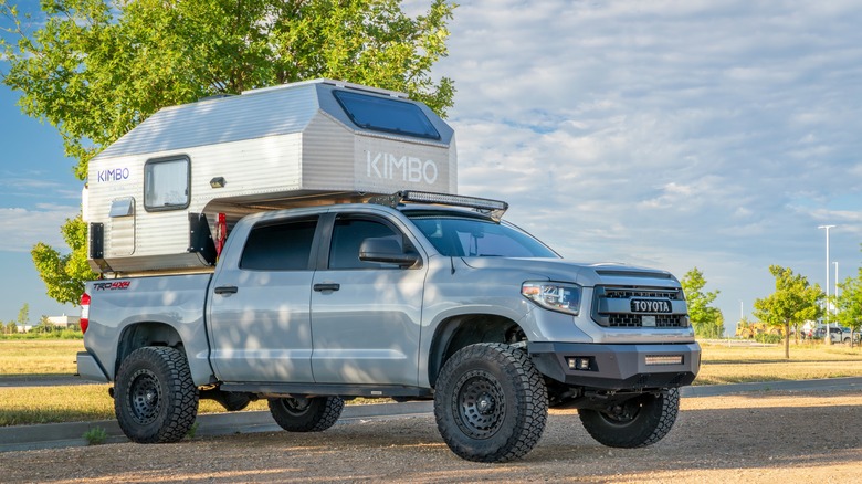 truck with truck camper