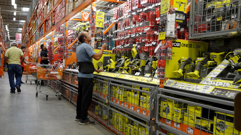 Ryobi products at Home Depot