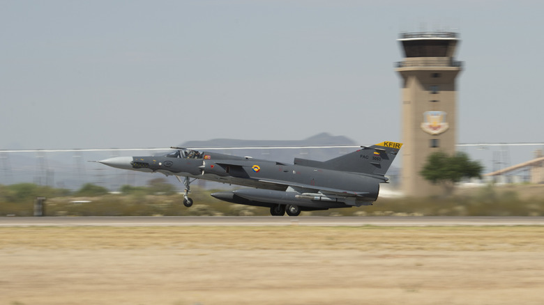 Colombian Kfir rotating takeoff