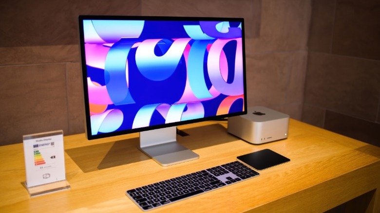 Mac Studio connected to an Apple Studio Display