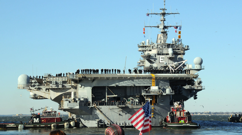 USS Enterprise in water