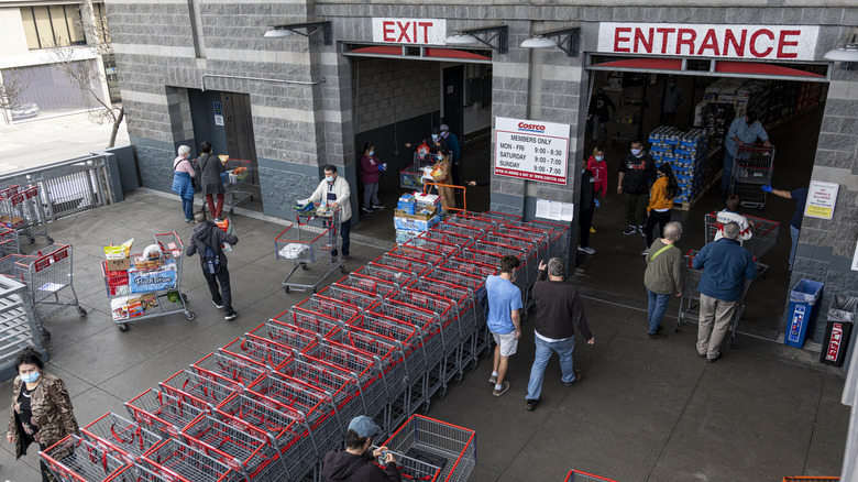 Costco entrance and exit