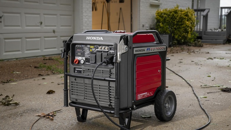 Honda generator outdoors