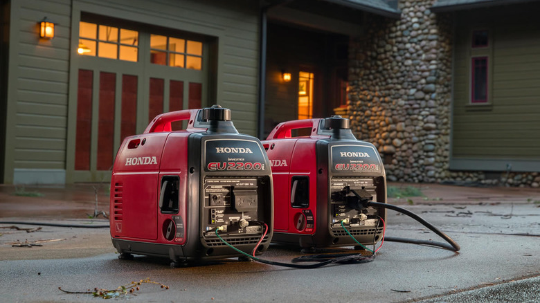 Honda generators outside home