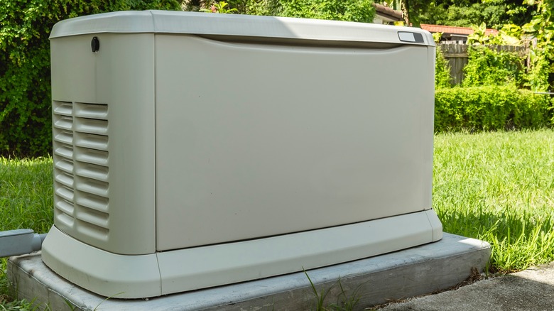 Stationary home standby generator