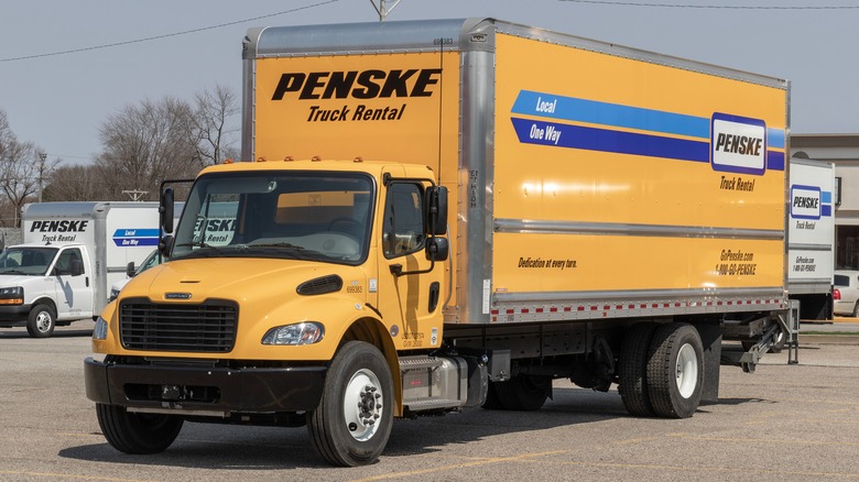 Penske truck parked