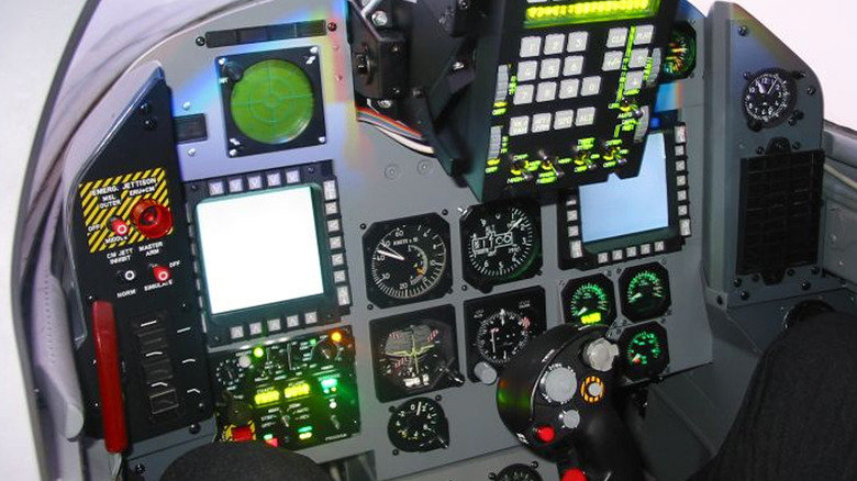 person in L-159 cockpit