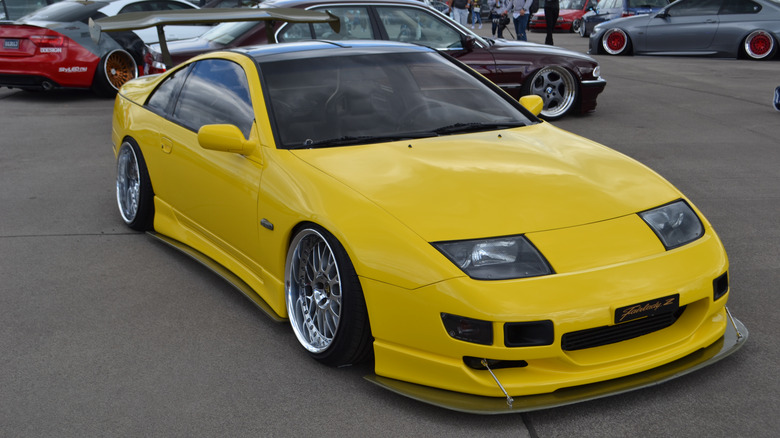 Modified yellow Nissan 300ZX