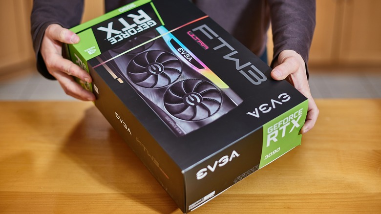 An Nvidia GeForce RTX 3090 card from EVGA 
