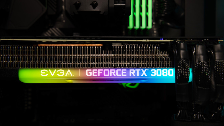 An Nvidia GeForce RTX 3080 card from EVGA 