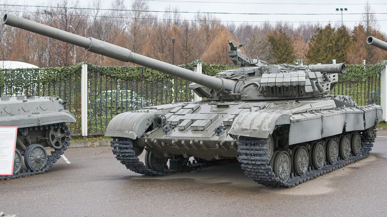 A T-64 on display