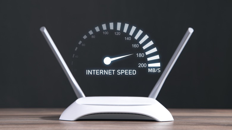 Router with high speed internet connection