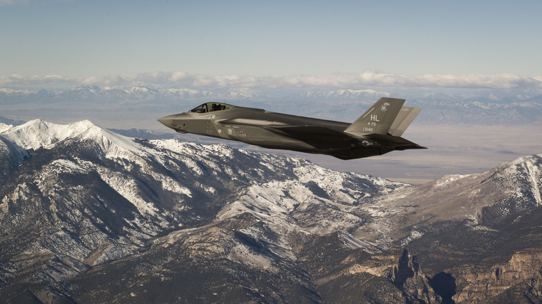 F-35A flying over Utah.