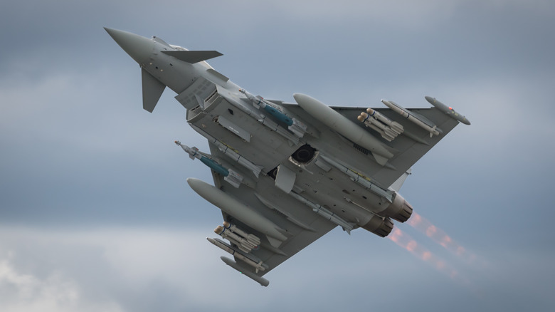 Underside of Eurofighter Typhoon in flight