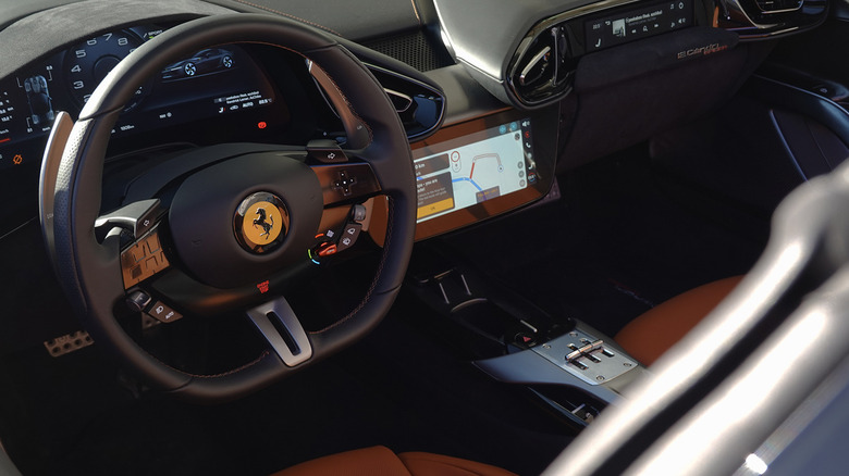 2025 Ferrari 12Cilindri Spider steering wheel and dash detail