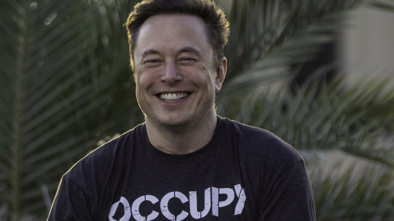 Elon Musk smiling