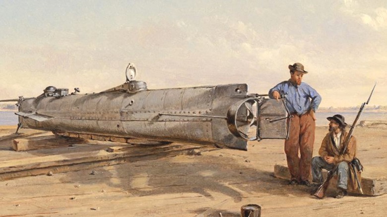 Painting of the CSS Hunley