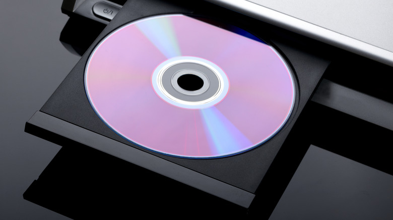 disc in dvd player