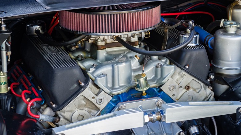 Ford 351 engine closeup