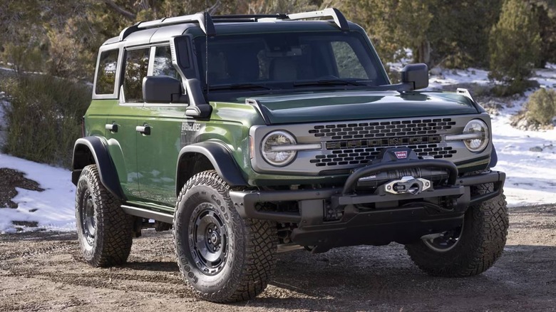 Ford Bronco exterior front view parked