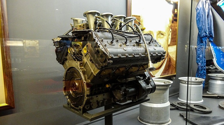 Ford Cosworth DVF engine in museum