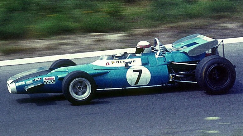 Jackie Stewart in a 1969 Ford powered Matra F1 car