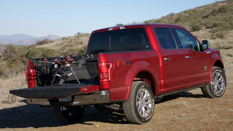 Drone on a Ford car