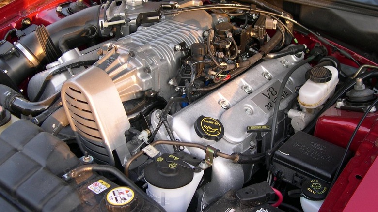 Supercharged 4.6L V8 found in the 2003 Ford SVT Mustang Cobra