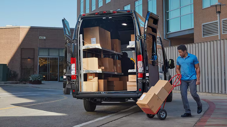 Ram ProMaster full of cargo